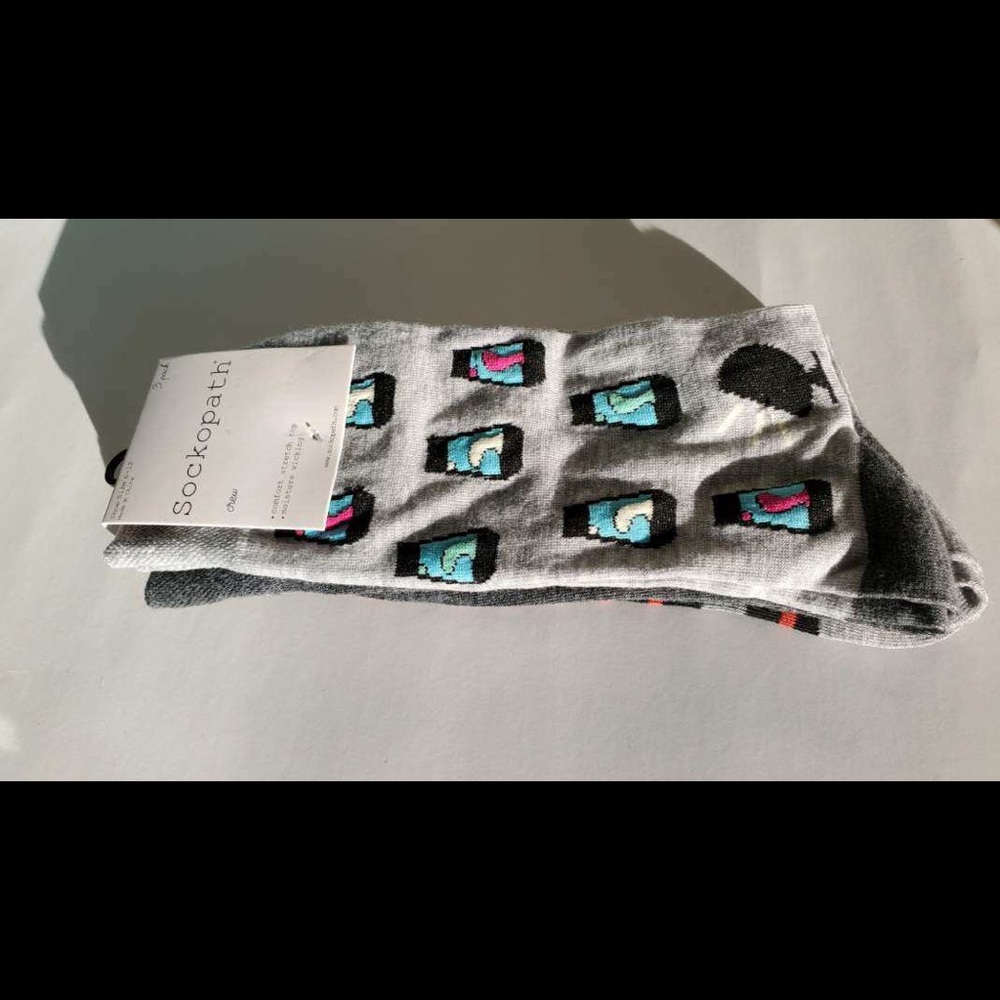 Sockopath 3 pack of men’s dress socks with kitschy lava lamps and stripes